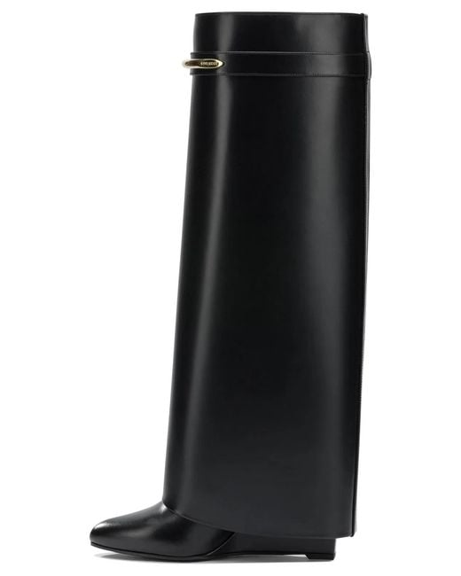 Givenchy Black "Shark Pinch" Knee Boots