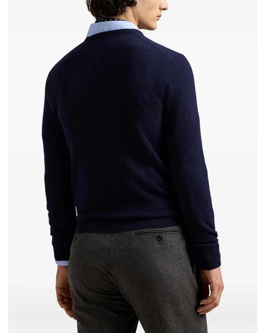 Polo Ralph Lauren Blue Wool Crew Neck Jumper for men