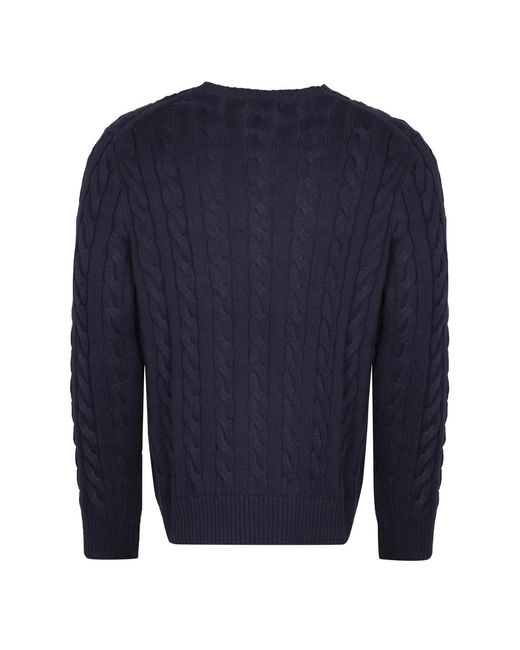 Polo Ralph Lauren Blue Plaited Cotton Jersey for men