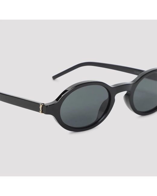 Saint Laurent Black Oval Sl M161 Sunglasses