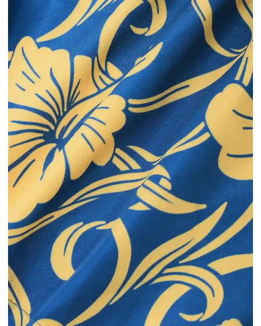 Drole de Monsieur Blue Short Plage Hibiscus for men