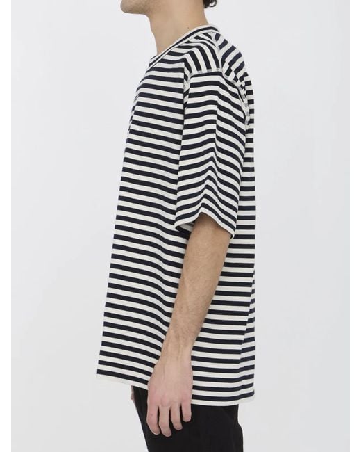 Dolce & Gabbana Black Dolce&Gabbana Striped T-Shirt for men