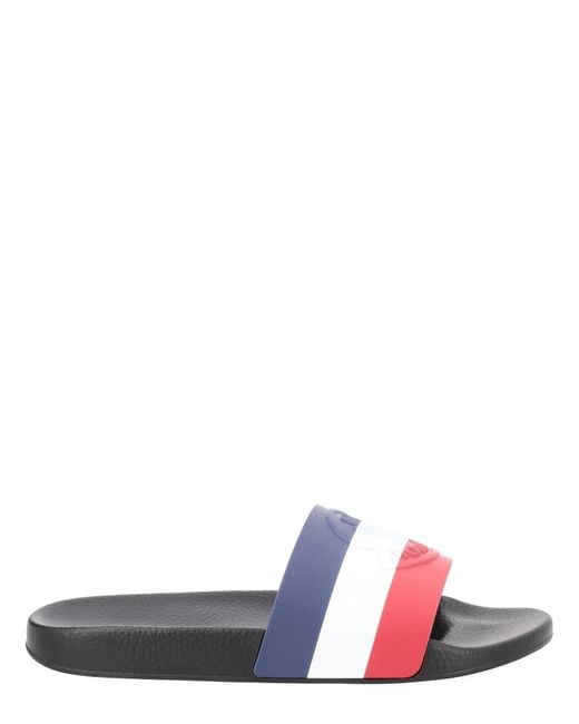 Moncler White Slide "Basile" for men