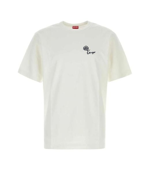 KENZO White Logo T-Shirt for men