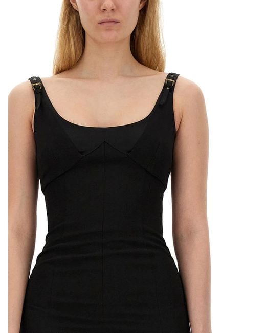 Versace Jeans Couture Black Dress With Buckles