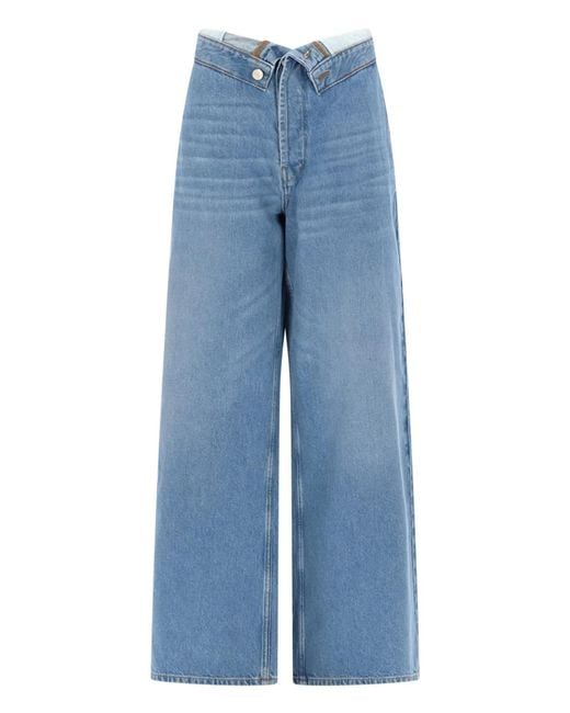 AMISH Blue "Roll Up" Jeans