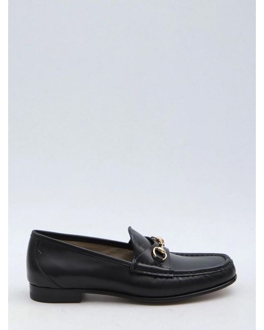 Gucci White Leather Loafers