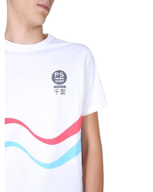 Paul Smith White Ps Paul Smith Regular Fit Tshirt for men