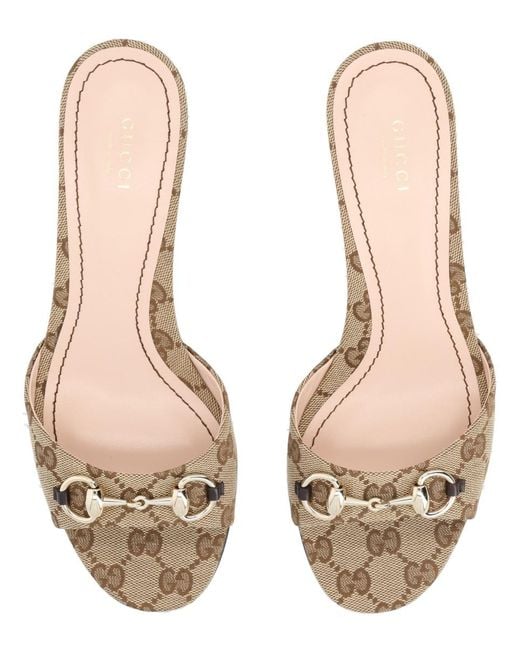 Gucci Natural Sandalo Con Morsetto