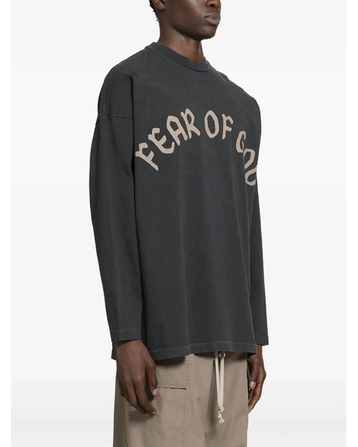 Fear Of God Black F Of G Ls Tee for men
