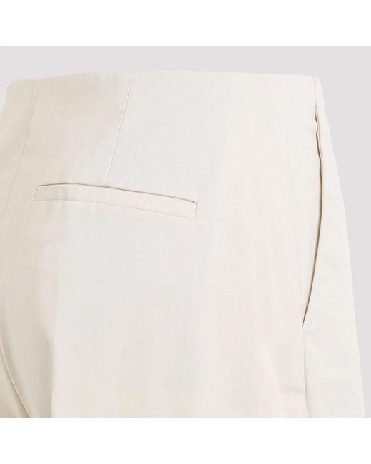 Theory Natural Nude & Neutrals Cotton Elastane Pants