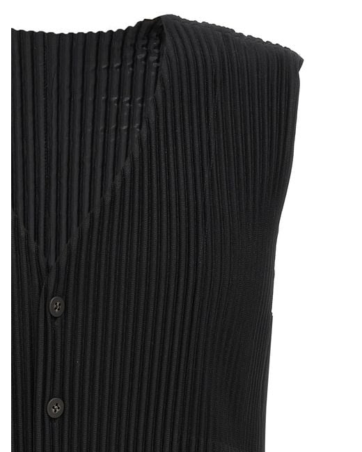 Homme Plissé Issey Miyake Black 'Basics' Vest for men