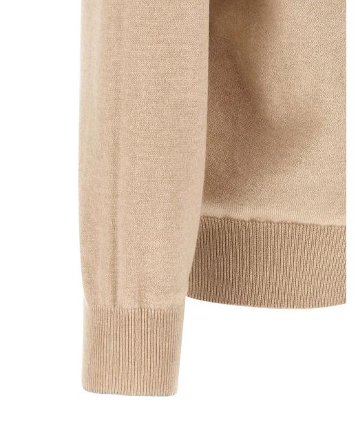 Brunello Cucinelli Natural Cashmere Sweater for men