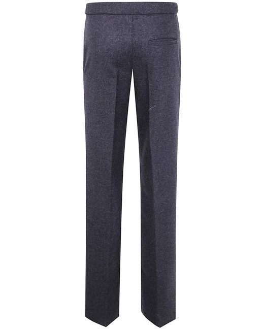 DARKPARK Blue "Grace" Wool Mid-Rise Tailored Pants