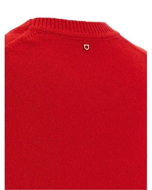 Ferragamo Red 'Gancini' Sweater
