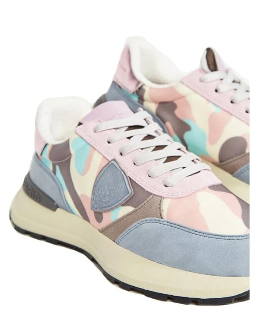 Philippe Model White Antibes Low Camouflage Sneakers