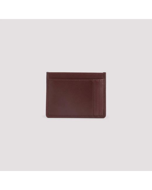 Miu Miu Brown Matelassé-Effect Card Holder