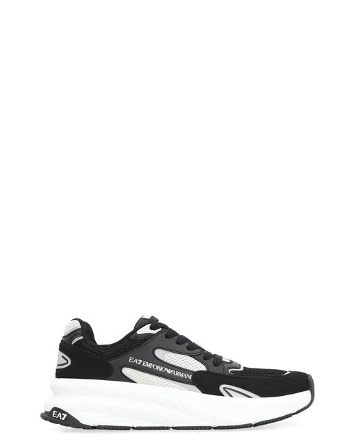 EA7 Black Mesh Sneakers for men