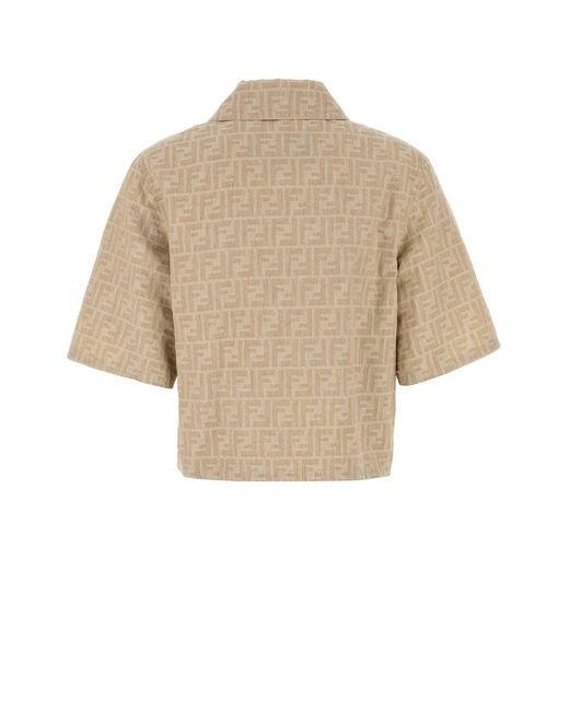 Fendi Natural Cotton-Linen Blend Jacket