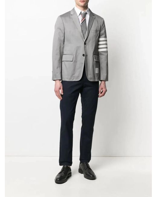 Thom Browne White Classic L/S Bd Pc Shirt W/ Cf Gg Placket for men