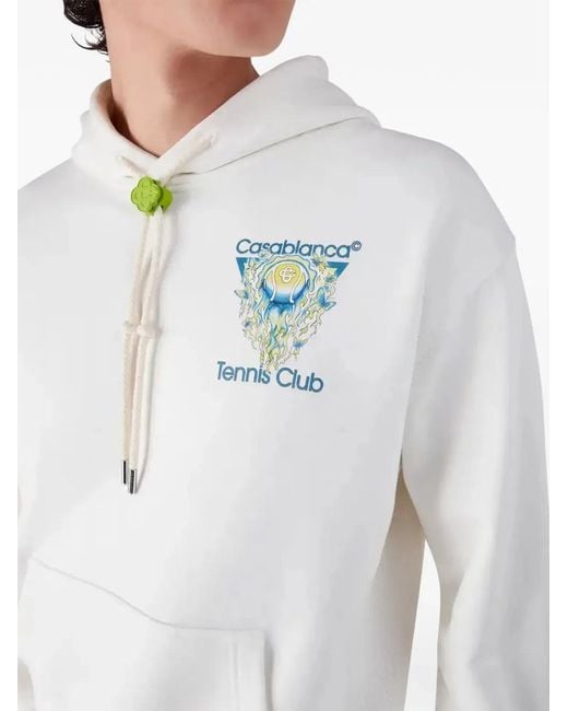 Casablanca White Sweatshirt Loopback for men