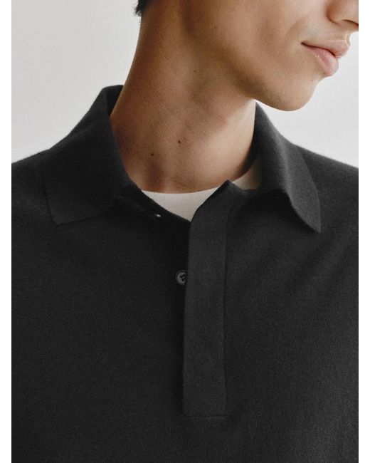 Lisa Yang Black Carter Polo Shirt for men
