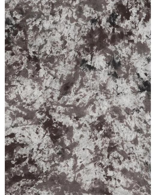 Avant Toi Gray "Zola" Camouflage Effect Modal Linen Silk Scarf 130X135 for men