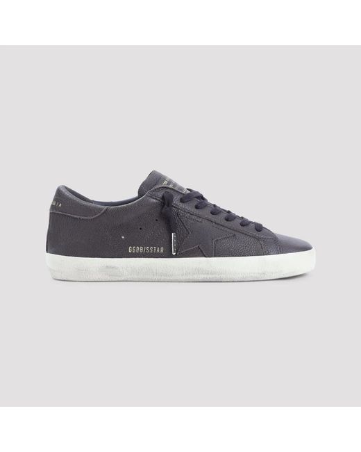 Golden Goose Deluxe Brand Blue Super-Star Leather Sneakers for men