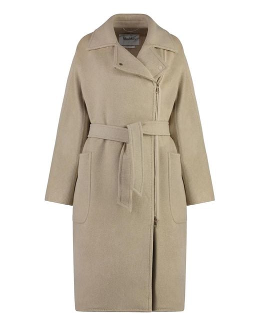 Max Mara Natural Agosto Wool Coat