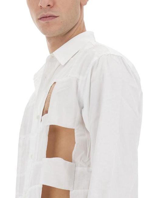 Comme des Garçons White Shirt Cut Out Shirt for men
