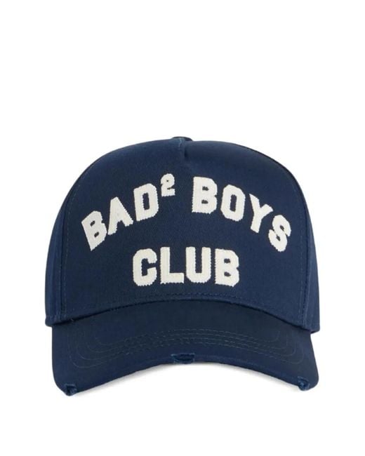 DSquared² Blue D2 College Baseball Cap for men