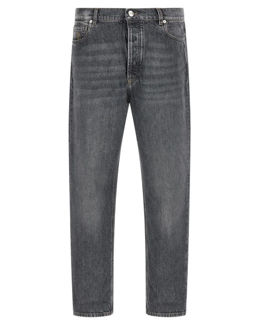 Brunello Cucinelli Gray Jeans Denim Greyscale for men