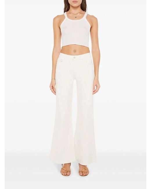 Mother White The Twister Skimp Denim Jeans