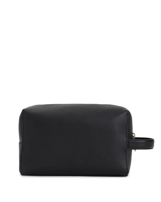 Paul Smith Black Signature Stripe Leather Wash Bag for men
