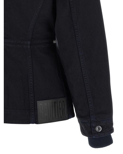 Jean Paul Gaultier Black 'The Slit Denim' Jacket