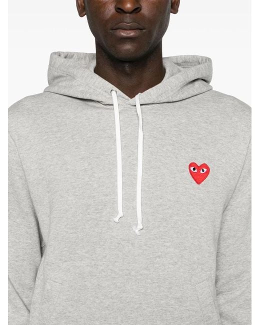 COMME DES GARÇONS PLAY Gray Cotton Hoodie