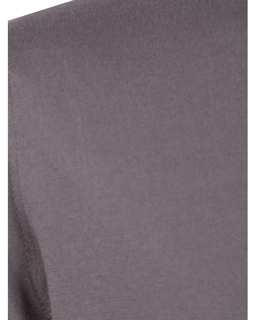 FILIPPO DE LAURENTIIS Gray Long Sleeves Round Neck Sweater for men