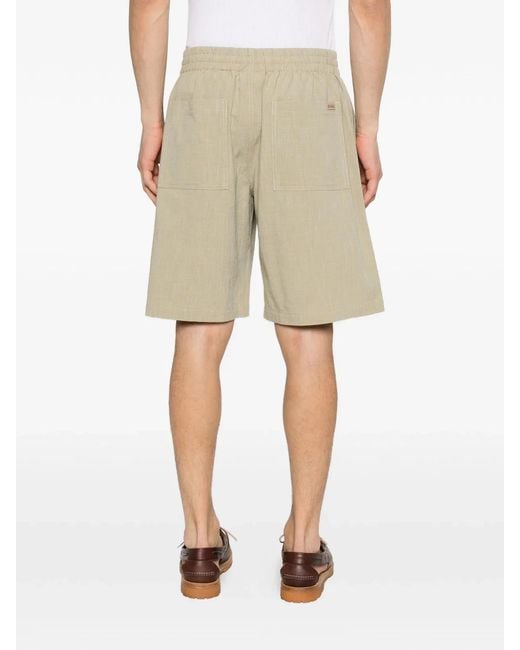 Drole de Monsieur White Cotton Bermuda Shorts for men