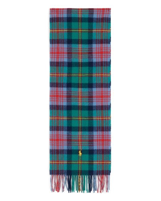 Polo Ralph Lauren Multicolor Tartan Scarf With Fringes for men