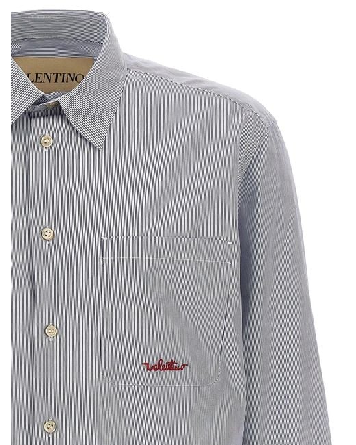 Valentino Garavani Gray Striped Shirt for men