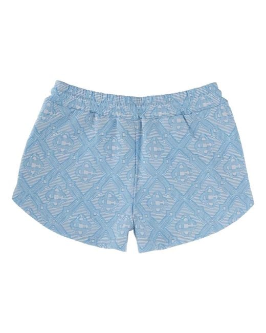Casablanca Blue Monogram Weave Shorts