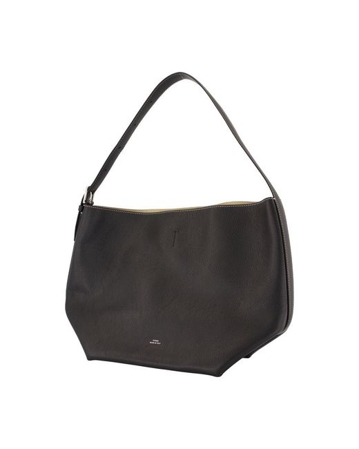Totême Black Medium Belted Shopper Bag