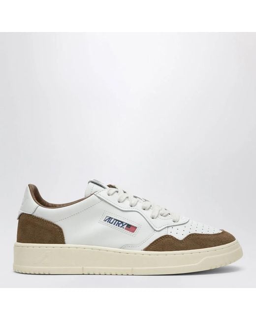 Autry White Medalist Low Sneakers for men