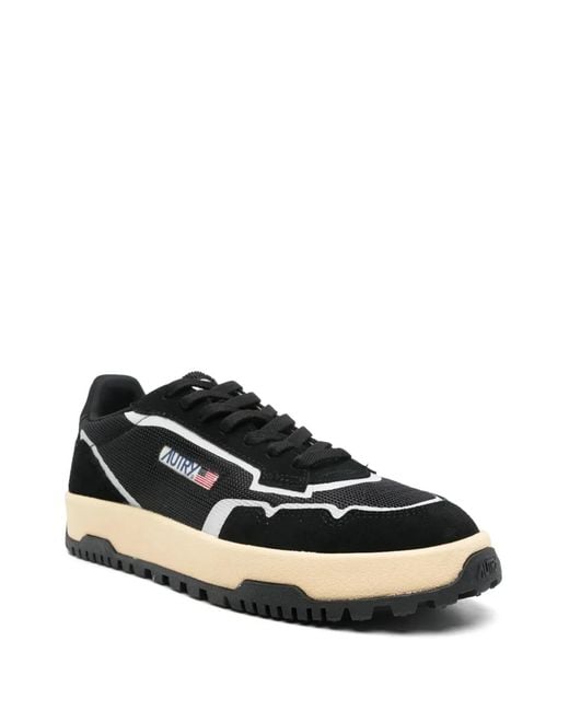 Autry Black Mesh And Suede Sneaker for men