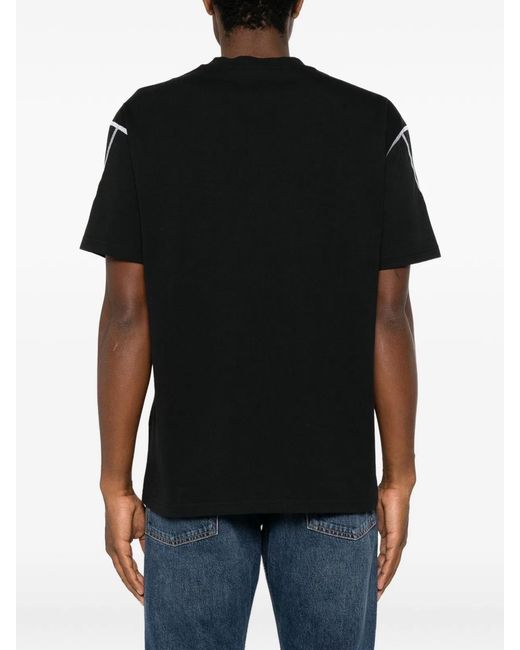 Givenchy Black Couture Seam Contrasted Stitch T-Shirt for men