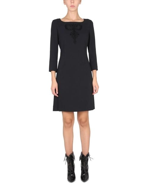 Boutique Moschino Black Cady Dress