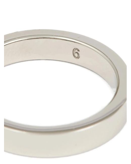 Maison Margiela Metallic Logo Ring for men