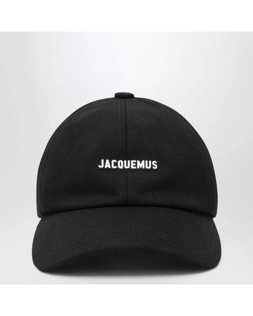 Jacquemus Black Baseball Cap With Logo for men