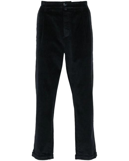 Jacob Cohen Black Crop Slim Single Pence Henry Pant for men