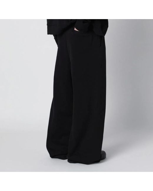 Entire studios Black Wide-Leg Cotton Jogging Trousers for men